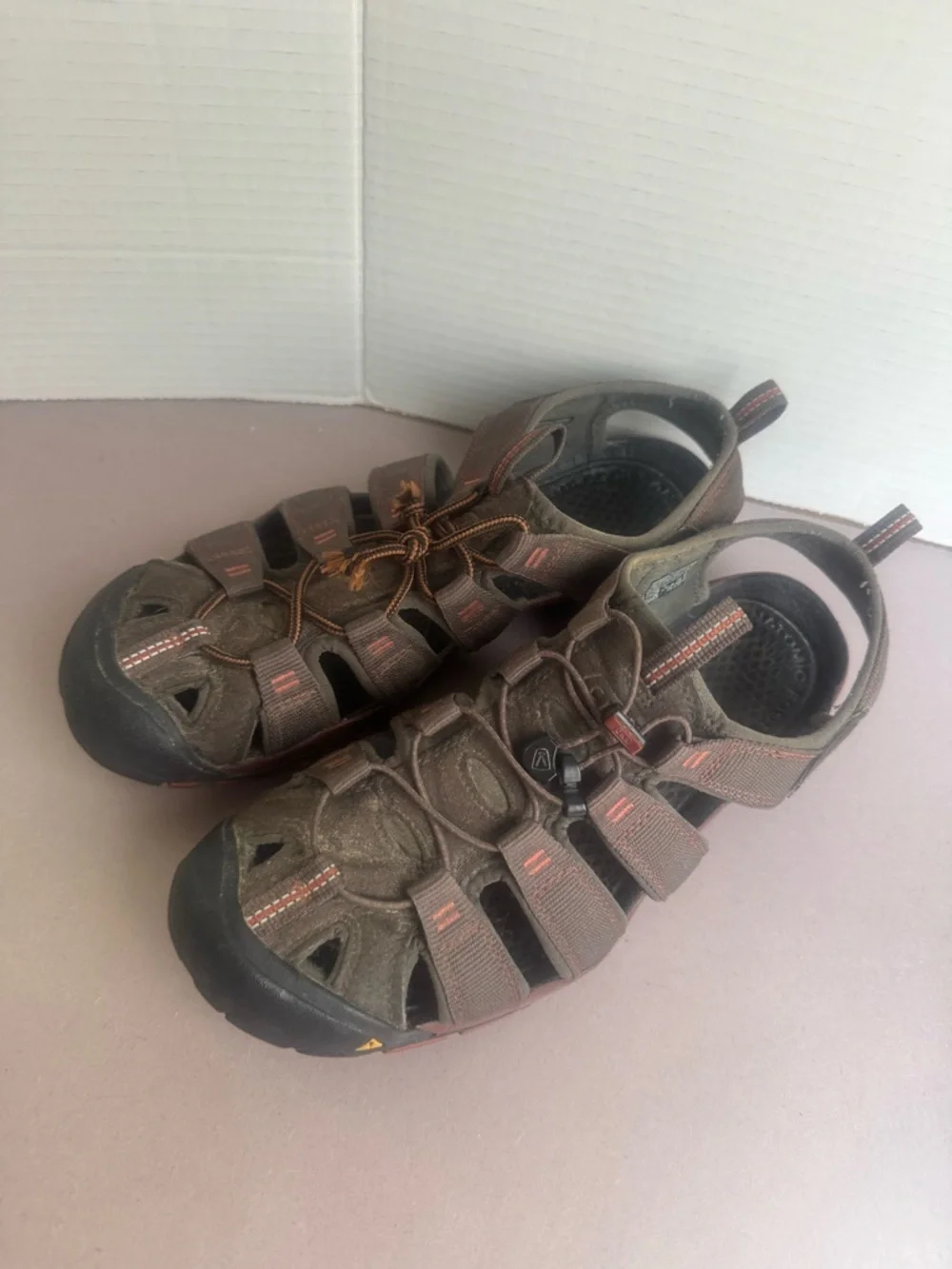 Keen Brown and Black Closed-Toe Sport Sandals
